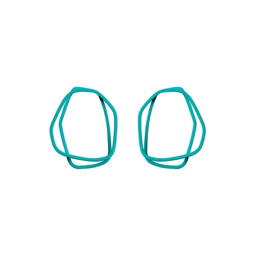 [L-Turquoise] Lisa Kroeber Jewellery Art - Earrings Loops - Turquoise
