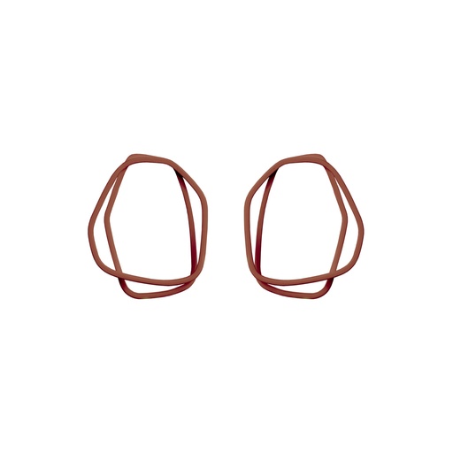 [L-Copper-Brown] Lisa Kroeber Jewellery Art - Earrings Loops -  Copper Brown