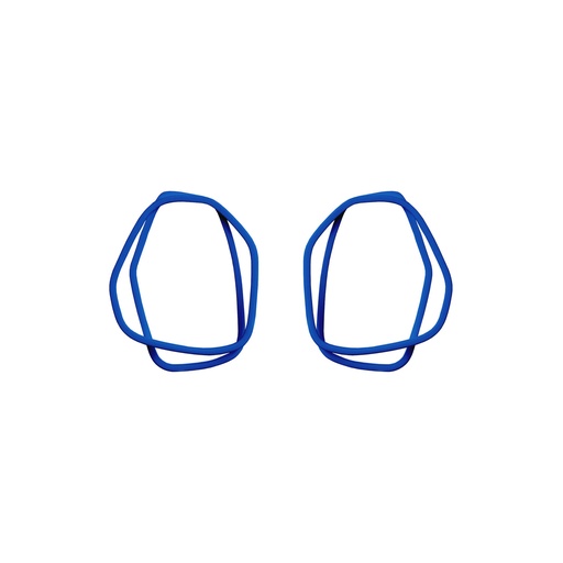 [L-Ultramarine-Blue] Lisa Kroeber Jewellery Art - Earrings Loops -  Ultramarine Blue