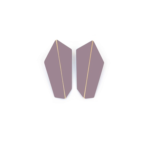 [FV-Pastel-Violet] Lisa Kroeber Jewellery Art - Earrings Folded Vertical - Pastel Violet