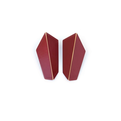 [FV-Purple-Red] Lisa Kroeber Jewellery Art - Earrings Folded Vertical - Purple Red 
