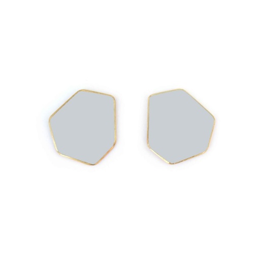 [CLIPS-Window-Grey] Lisa Kroeber Jewellery Art - Earclips mini - Window Grey