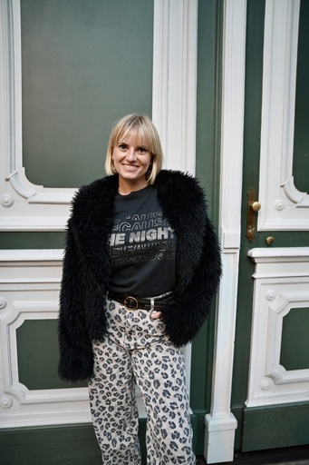 [39229-BLA] Fluffy Felljacke black