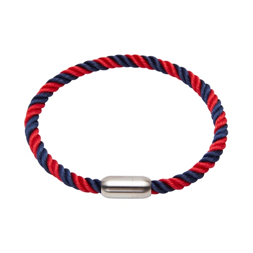 [607949] HCA - Herrenarmband - Viro XL - Textil Rot Blau