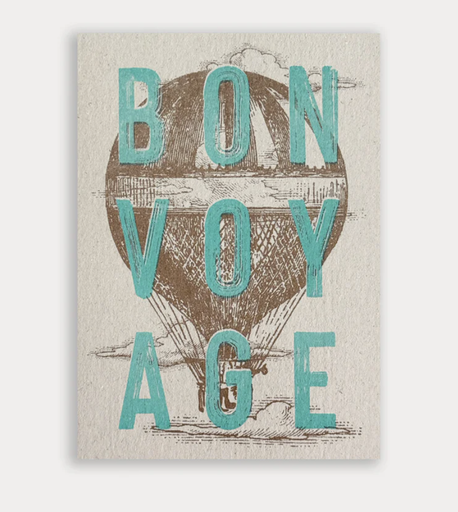 [PK-GDMI-BONV2] Togethery - Riso-Druck Postkarte Ökopapier - Bon Voyage - Vintage