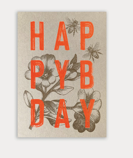 [PK-FOGD-BDAY] Togethery - Riso-Druck Postkarte Ökopapier - Happy B-Day