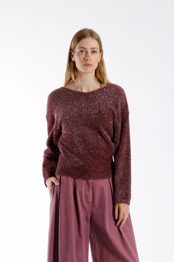 Julia June - Pullover WOLF burgundy