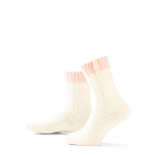 [SOX3822] Soxs - Originals, mittelhoch, bi-c, cremefarbene Wolle, pearl blush