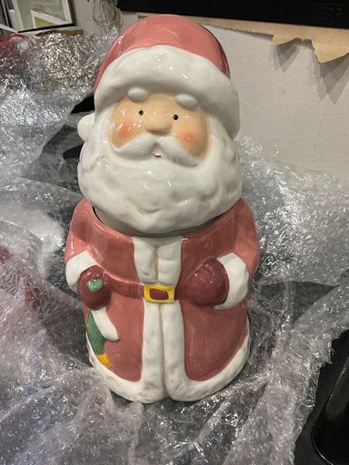 [6CE2215] Vorratsdose Keramik Weihnachtsmann
