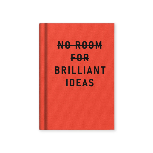 [13279] Ohh Deer - Brilliant Ideas Fabric Hardback Notebook A7 orange - kleines Notizbuch