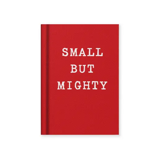 [13497] Ohh Deer - Small but mighty - Fabric Hardback Notebook A7 red - kleines Notizbuch
