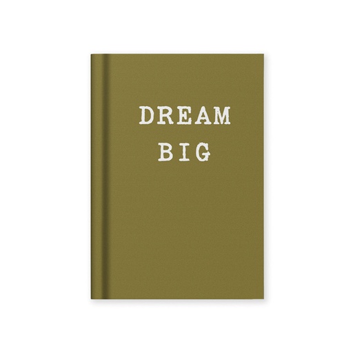 [13492] Ohh Deer - Dream Big - Fabric Hardback Notebook A7 green - kleines Notizbuch