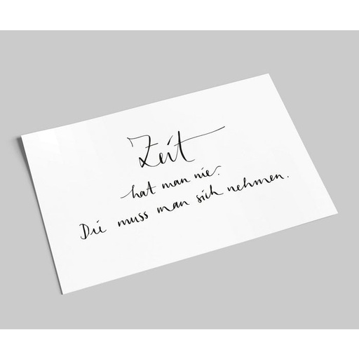 [SW10493.2] Annelis Art - Postkarte - Zeit hat man nie, die muss man sich nehmen