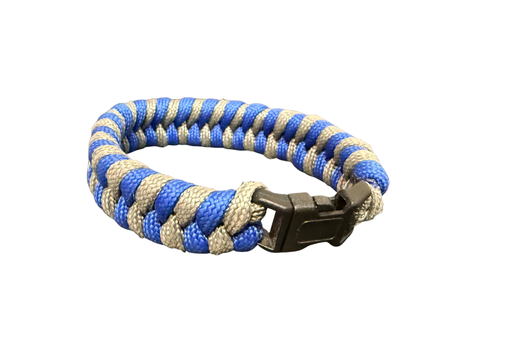 [P-PCA-BG] Portuguese - handgemachtes Paracord Armband - blau grau