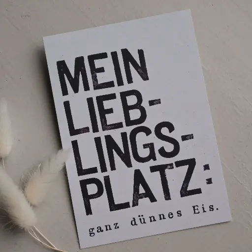[PK036] Saja - Gestempelte Postkarte - Dünnes Eis