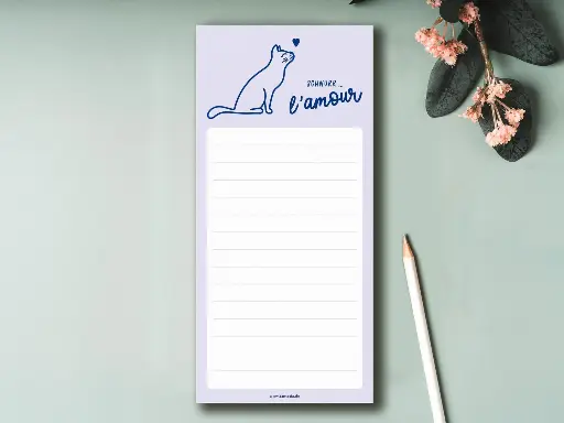 [TTNH002] Tante Tia - Notizheft - Schnurr… l’amour (Katze)