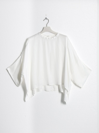 Julia June - Blusentop LIRY Rundhals white