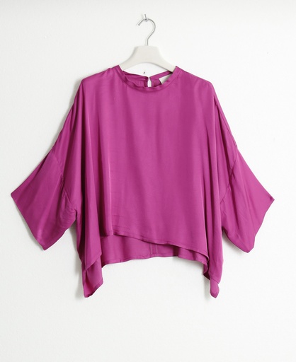 Julia June - Blusentop LIRY Rundhals fuchsia