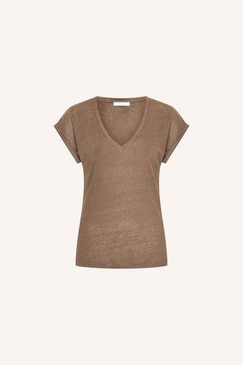 By Bar - Momi Linen Top - 1710 Iced Coffee