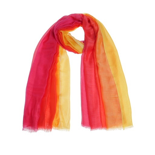[1000-79] Caroline Biss - MULTI-COLOURED SCARF (reduziert, da leichter unauffälliger Mangel)