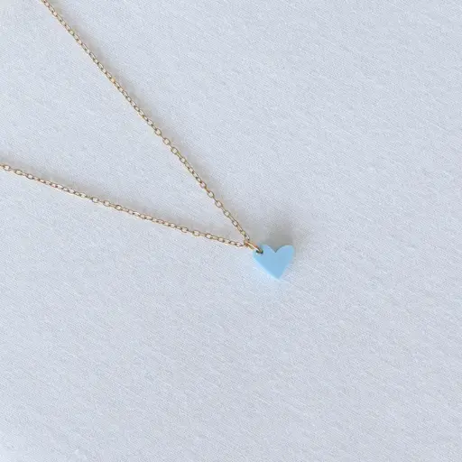 [NECKLACE.02.LIGHTBLUE] Studio Nok Nok - Necklace Heart Lightblue