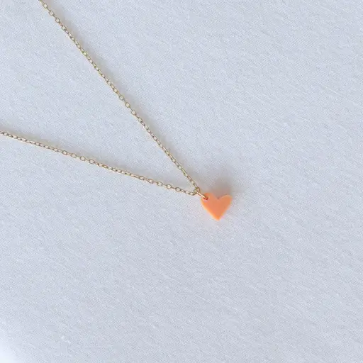 [NECKLACE.02.PEACH] Studio Nok Nok - Necklace Heart Peach