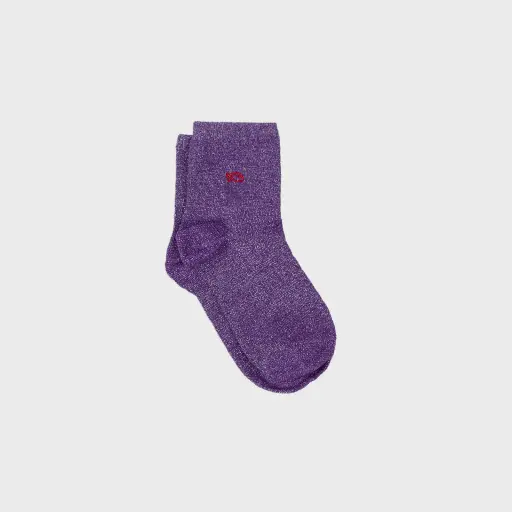 [CP27] Billybelt - Plain Glitter Socks purple
