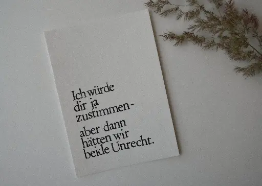 [PK074] Saja - Gestempelte Postkarte - Ich würde ja zustimmen
