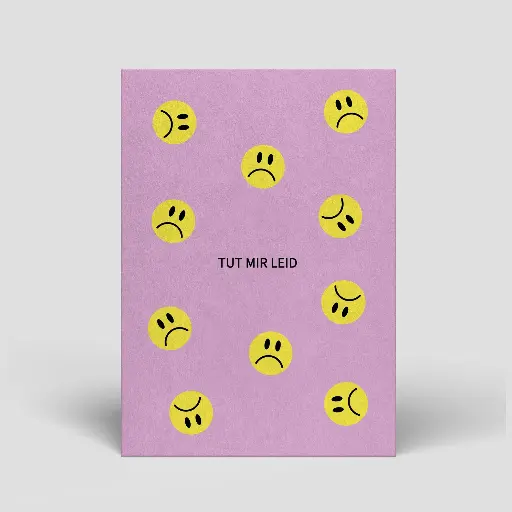 [PT0313] Naturbedacht - Postkarte - Smileys (Tut mir leid)