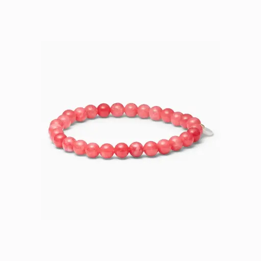 [REDSQRZ-KA-6MM] Soï Copenhagen - Armband Essential Redstone Quartz Stretch Bracelet 6mm - Clarity