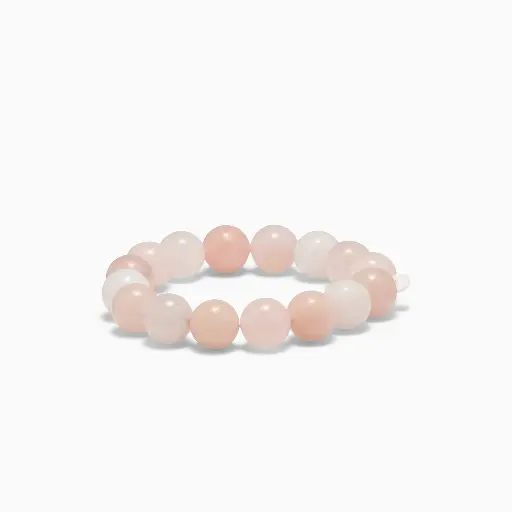 [CRJ-KA-12MM] Soï Copenhagen - Armband Chunky Rose Jade Stretch Bracelet 12mm - Peace of mind