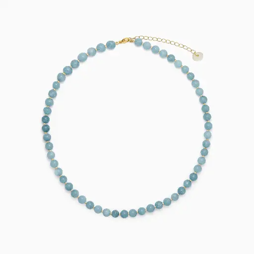 [AQU-KH] Soï Copenhagen - Halskette Hailey Aquamarine Necklace - Courage