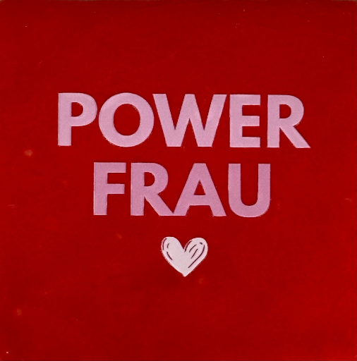 [D16.10.27461] Yett tiles - Fliese/Untersetzer - Powerfrau - rot/rosa