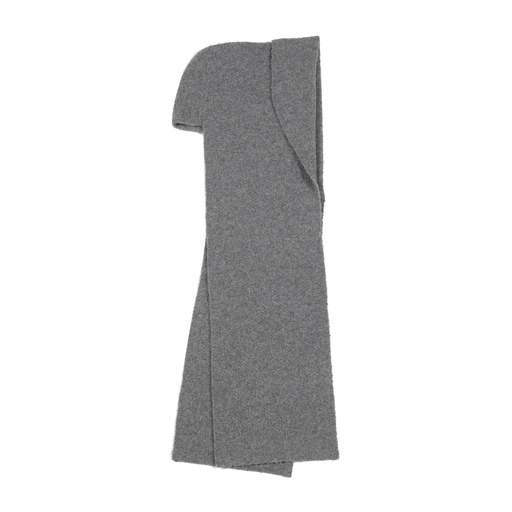 [4090-12] Caroline Biss - gestrickter Schal mit Kapuze grau