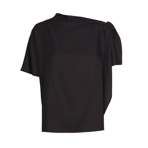 Caroline Biss - STRAIGHT, ASYMMETRIC TOP eggplant