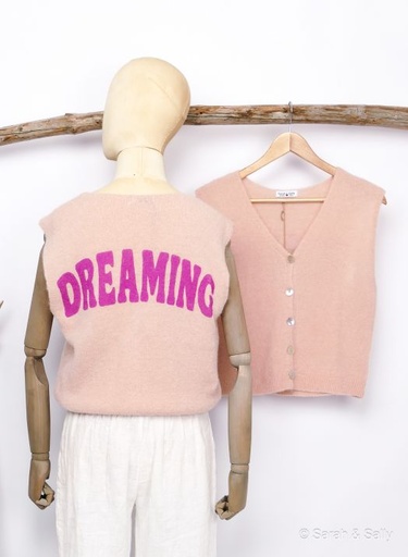 [CL-WP-Rosa-D] Alpaka Weste Dreaming - Rosa