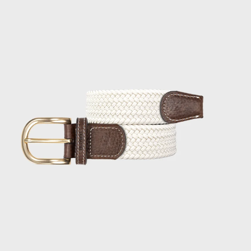 [CF22] Billybelt - Elastischer Flechtgürtel - Ecru