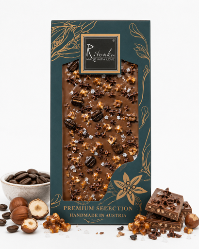 Ritonka - Premium Milchschokolade - Cappuccino Crunch 95g
