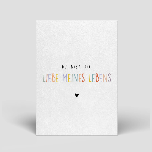 [PT0035] Naturbedacht - Postkarte - Liebe meines Lebens (Herz)