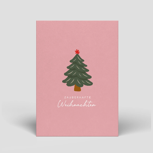 [PT0001] Naturbedacht - Postkarte - Zauberhafte Weihnachten (Tannenbaum) 