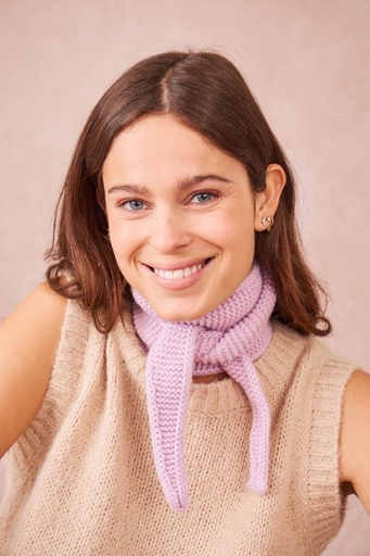 [flieder] Calie Paris - Dreieckstuch/kleiner Schal Sophie Scarf gestrickt - flieder