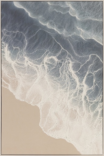 [206224] Gerahmtes Acrylgemälde SILVER TIDE 80x120cm