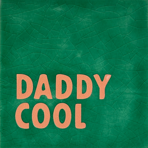 [04.10.25954] Yett Tiles - Fliese/Untersetzer - Daddy cool - grün/orange