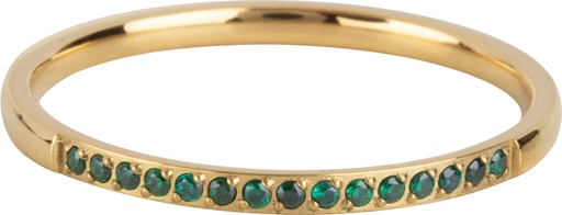 Charmins Ring - R1263 - Gold Small Alliance Ring Smaragd Crystals