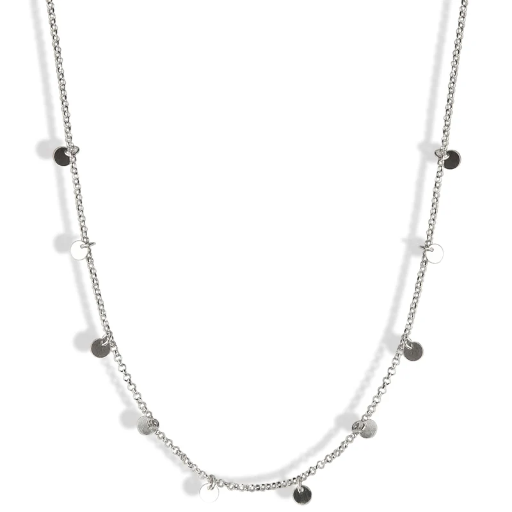 [4525-42-Silver] Jeberg Jewellery - Hailey Necklace silver 42 cm + ext 4 cm