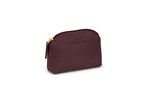 [6806] Mini-Geldbörse/Schlüsseltasche | beere | gold | genarbt