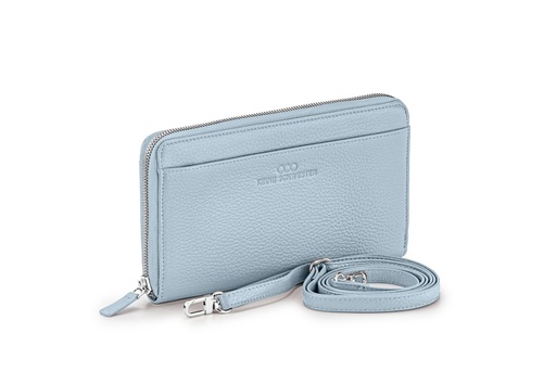 [5017] tragbar soft | hellblau | silber | genarbt