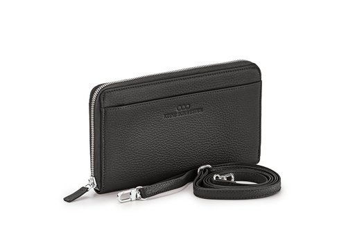 [5001] tragbar soft | schwarz | silber | genarbt