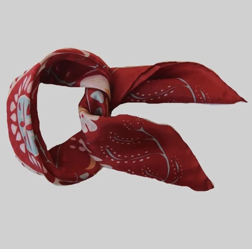 [3760312762313] Les Belles Vagabondes - Seidentuch Mini Marushka Rouge Red