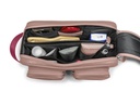 Doppel-Waschtasche | altrosa | beere | silber | genarbt